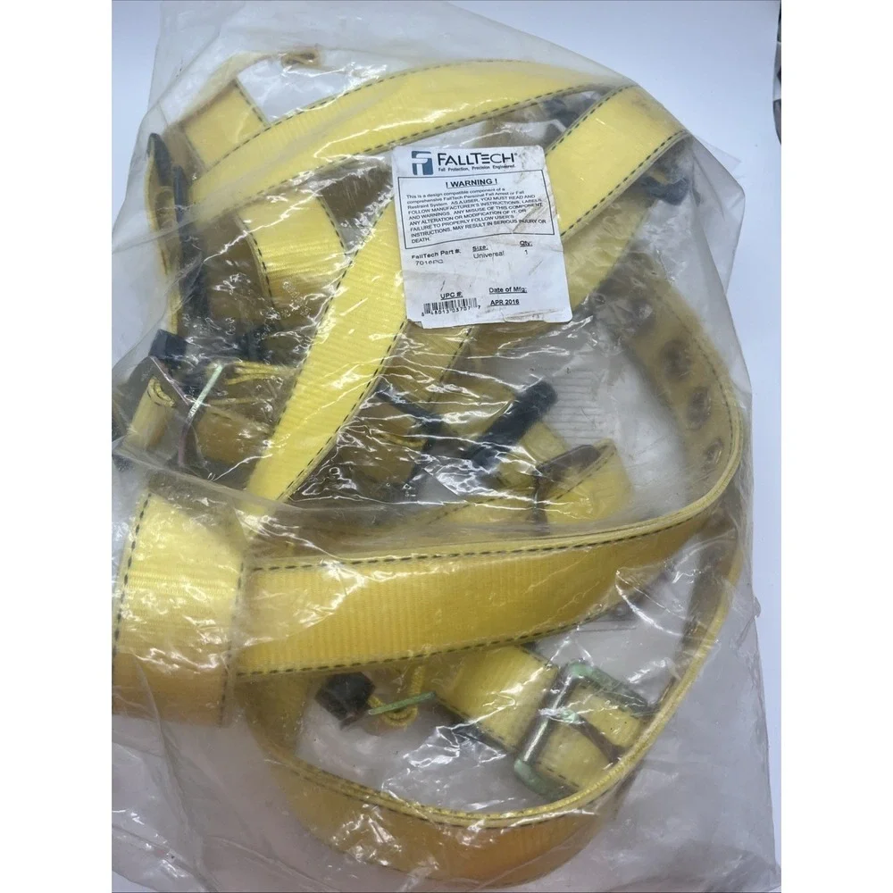 FallTech 7016PC Contractor Full Body Harness - Universal - NEW in Bag